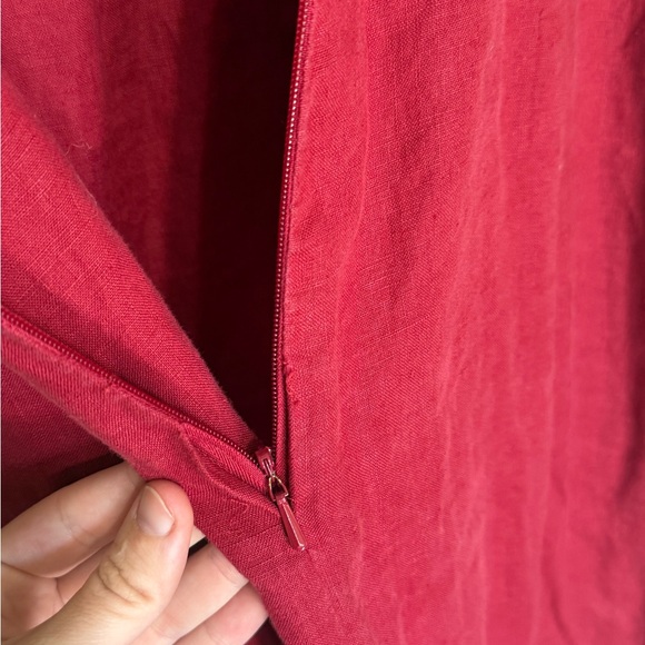 100% Linen Old Navy Red Maxi Spaghetti Strap Dress Women’s size 6 - Picture 7 of 7